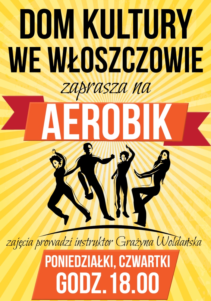 Plakat Aerobik Zaprasza